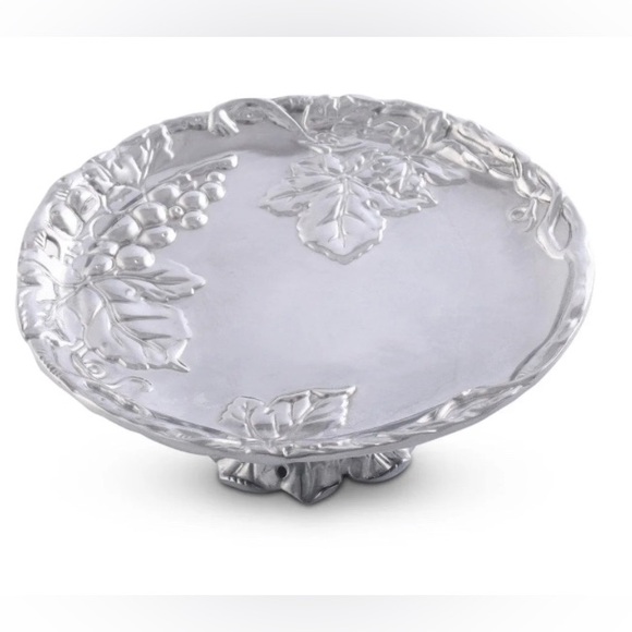 Arthur Court small grape design pedestal cookie/ cake tray - Picture 7 of 8